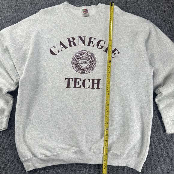 Vintage Y2K Carnegie Tech Sweater Collegiate Pullover Sweater Hanes Sz XXL - Picture 6 of 9